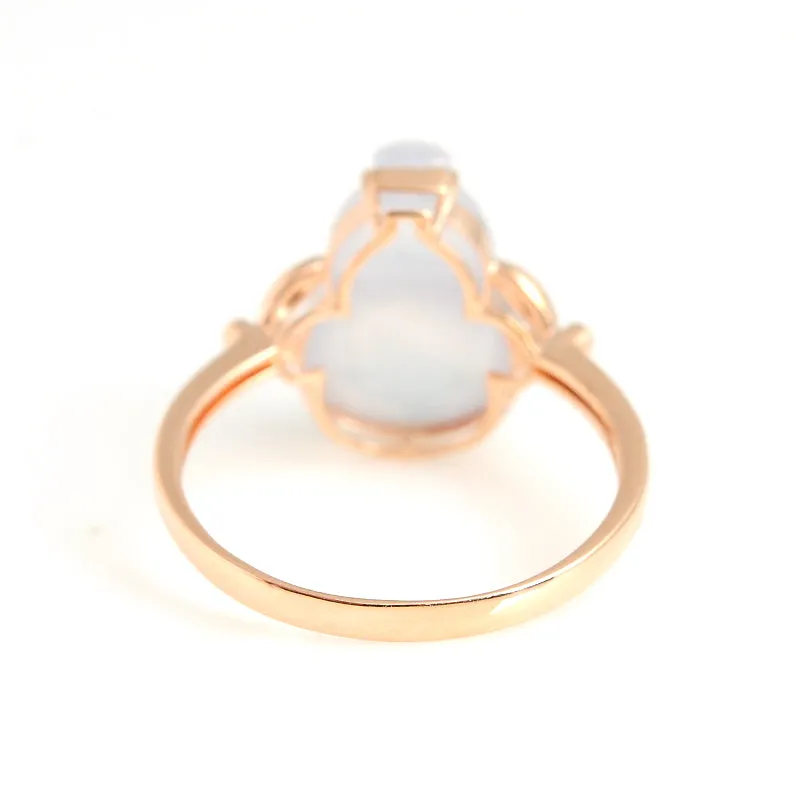 Natural Jade Ring Jadeite Gold Gourd Ring RG70