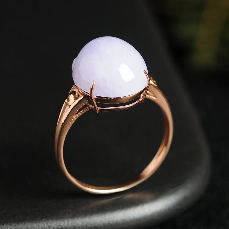 Natural Jade Ring Jadeite Gold Ring RG80