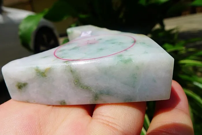 Natural Jade Rough Jadeite Raw (141g,9X5.7X1.6cm)