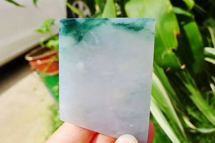 Natural Jade Rough Jadeite Raw (39g,6.3X4.1X0.5cm)