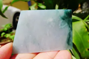 Natural Jade Rough Jadeite Raw (39g,6.3X4.1X0.5cm)