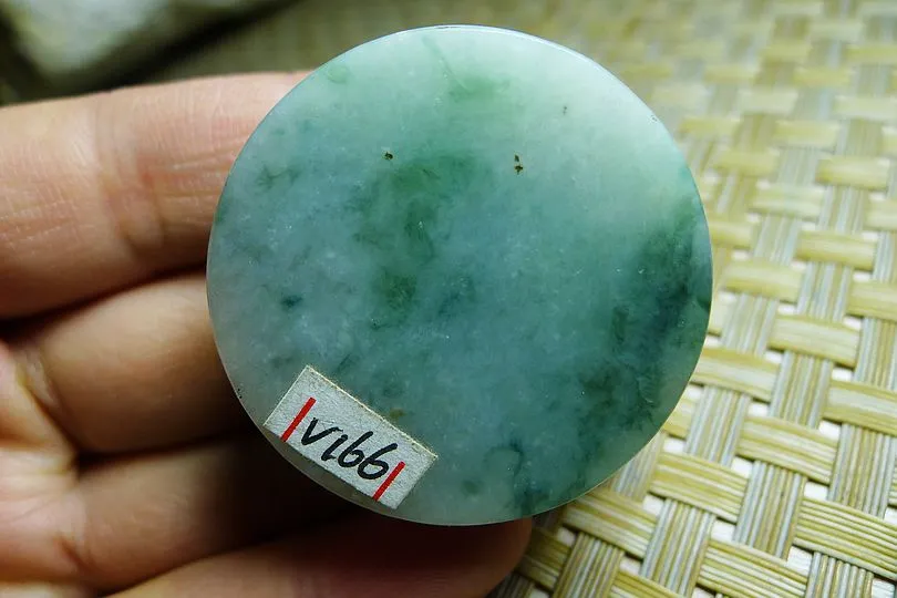 Natural Jade Rough Jadeite Raw (47g,3.7X3.7X1.25cm)