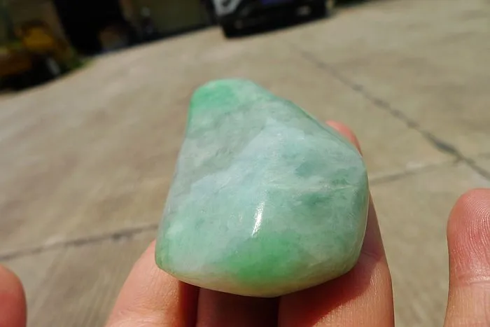 Natural Jade Rough Jadeite Raw (92g,6.8X4X1.55cm)