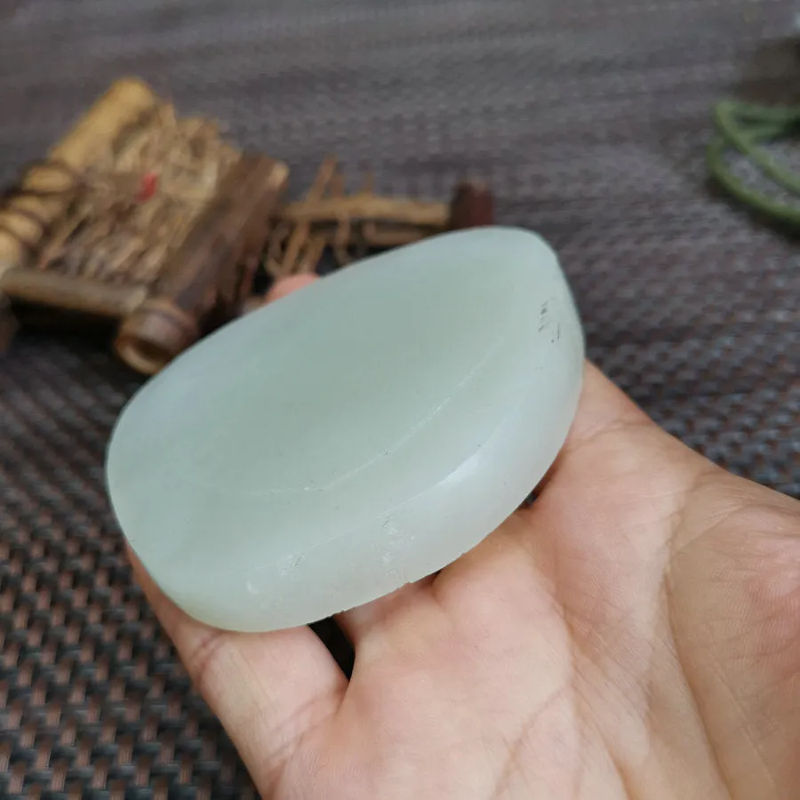 Natural Kunlun Jade Rough Nephrite Raw (107g,7.8X5.8X1cm)