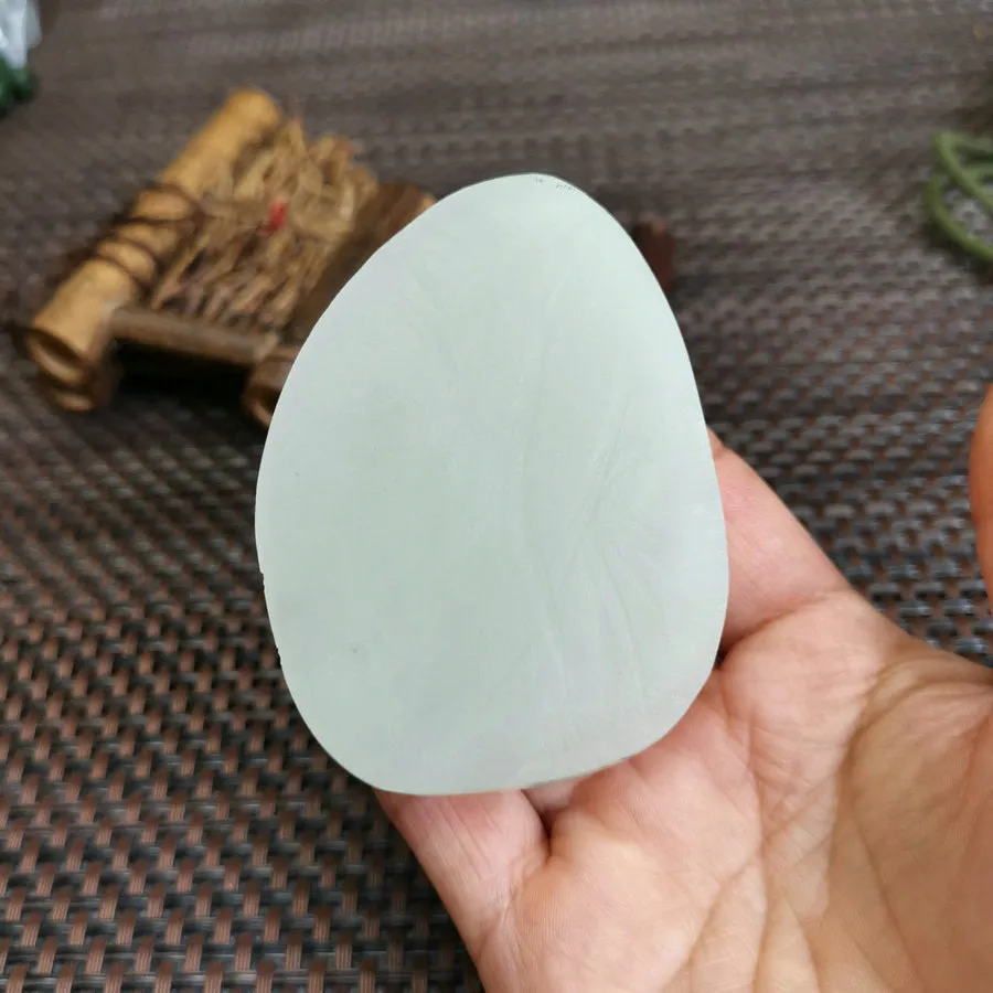 Natural Kunlun Jade Rough Nephrite Raw (107g,7.8X5.8X1cm)