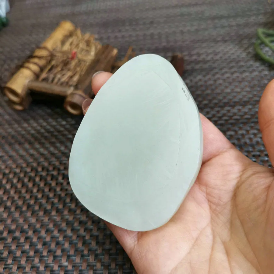 Natural Kunlun Jade Rough Nephrite Raw (107g,7.8X5.8X1cm)