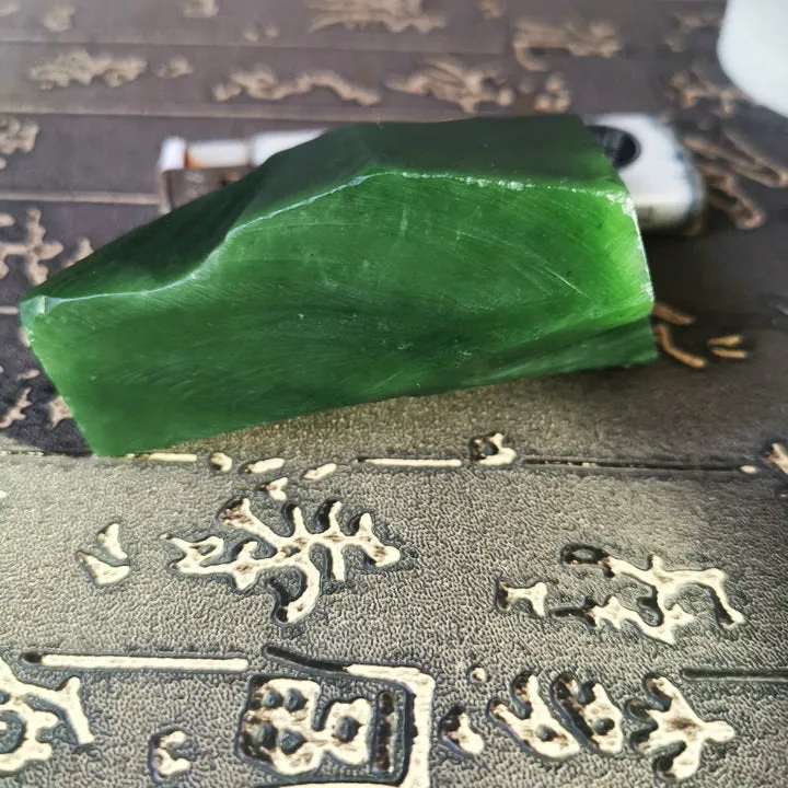 Natural Kunlun Jade Rough Nephrite Raw (145g, 6.5X4X3cm)