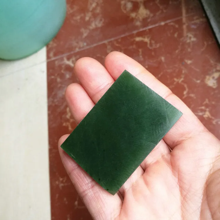 Natural Kunlun Jade Rough Nephrite Raw (41g, 5X3.5X0.8cm)