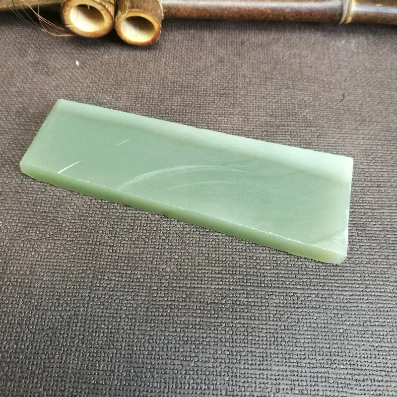 Natural Kunlun Jade Rough Nephrite Raw (61g,9.5X3.2X0.8cm)