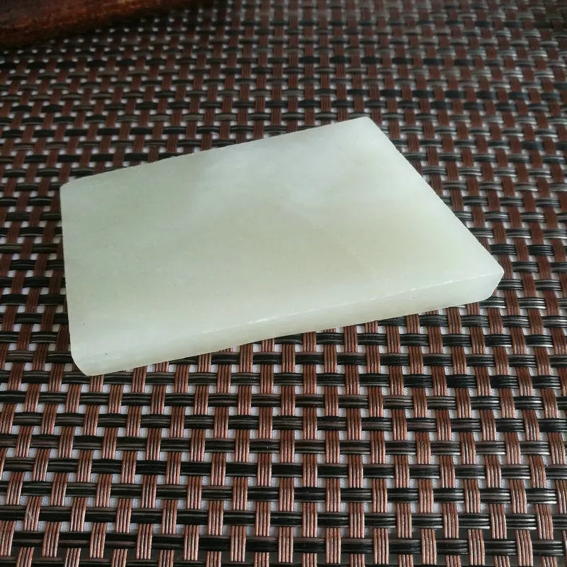 Natural Kunlun Jade Rough Nephrite Raw (91g,8X4.5X0.7cm)