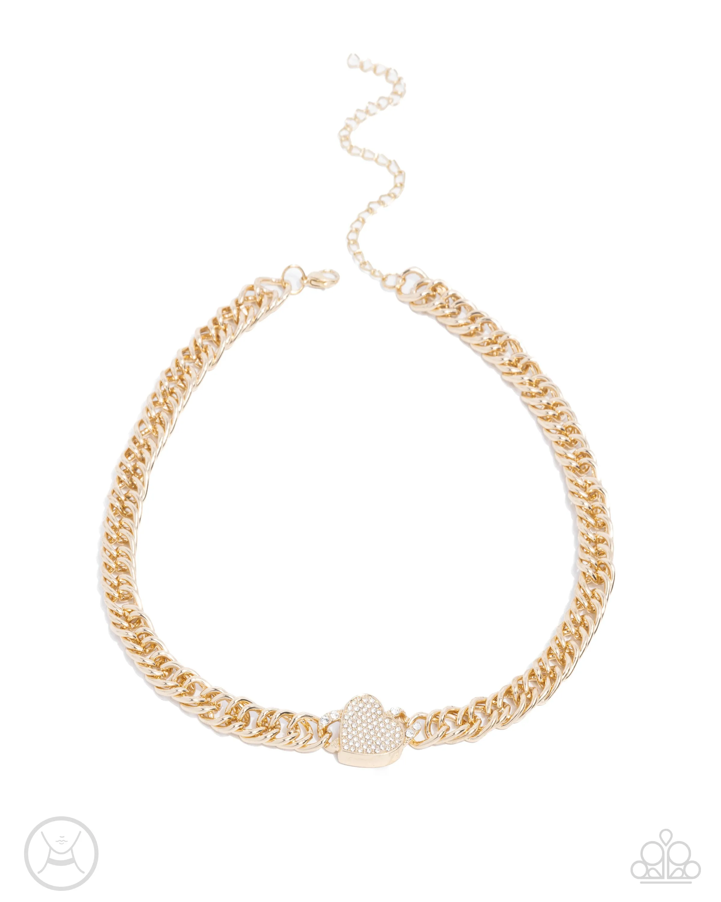 Necklaces Endearing Edge - Gold VDAY