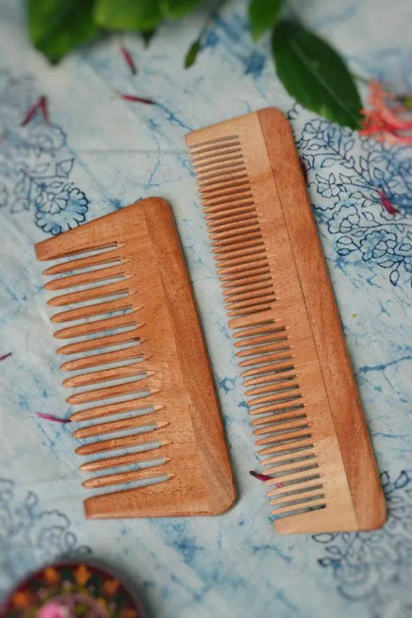 Neem Comb - Pack of 2 - Small & Large