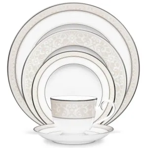 Noritake Silver Montvale Platinum Dinnerware Set