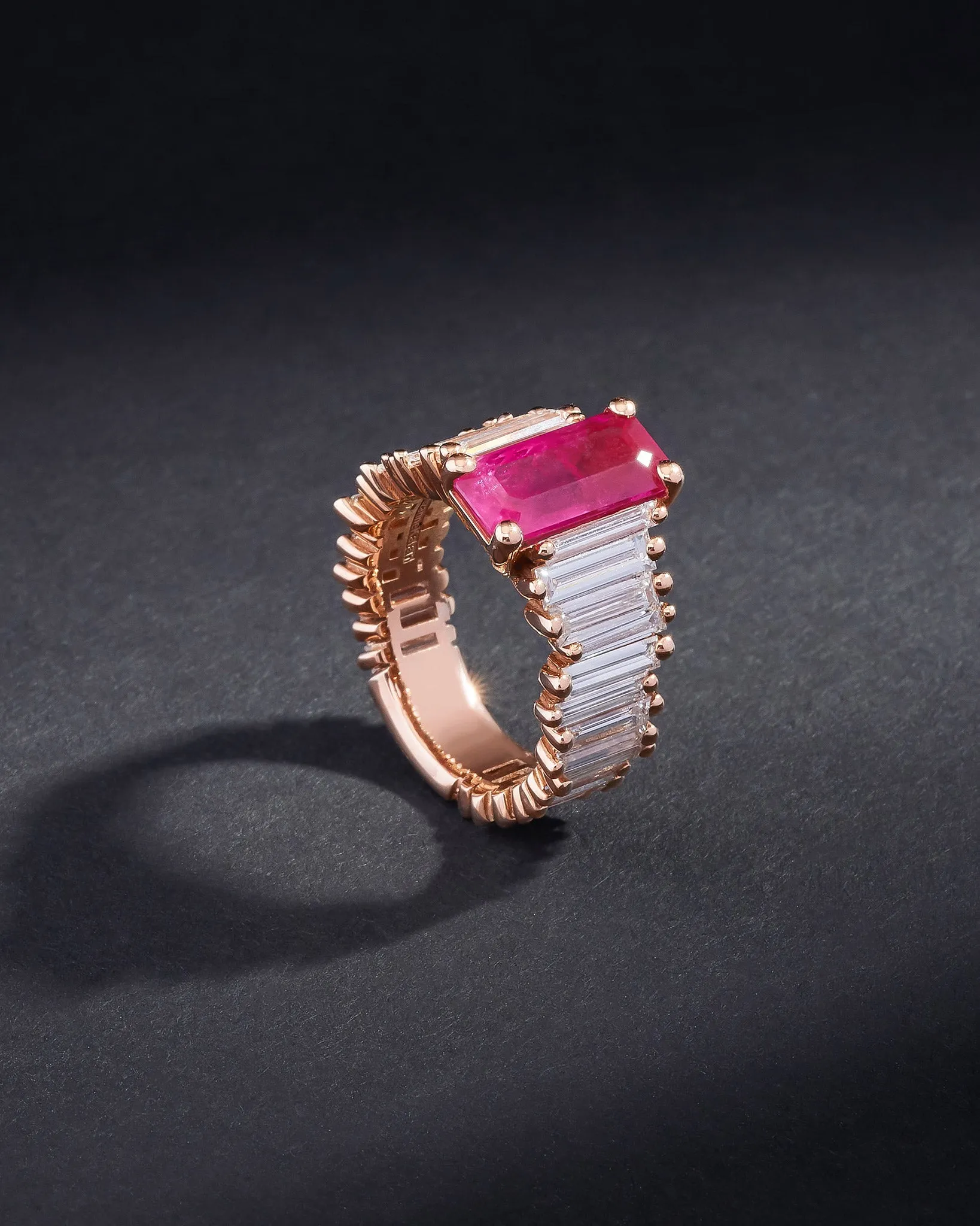 One of a Kind Ruby Sunset Ring