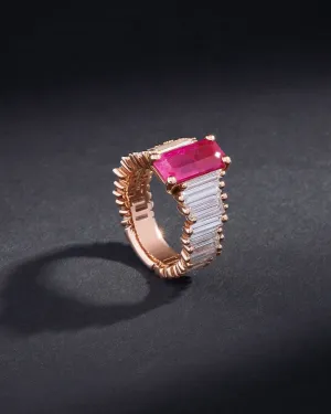 One of a Kind Ruby Sunset Ring