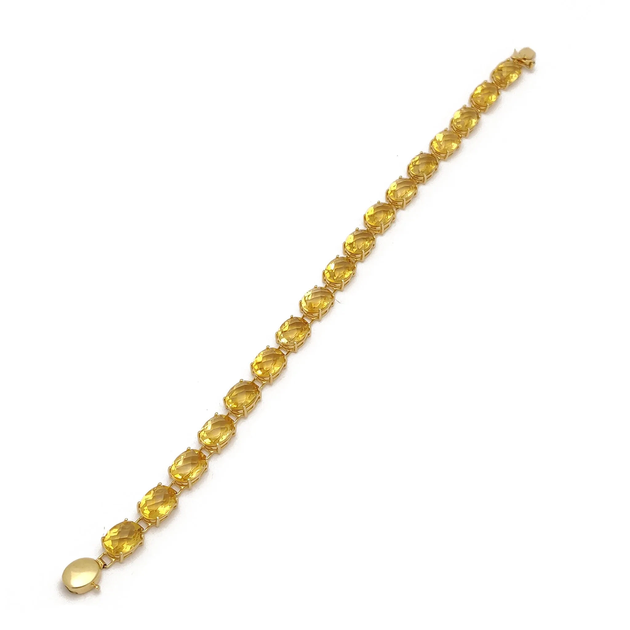 Oval Citrine Tennis Bracelet (14K)