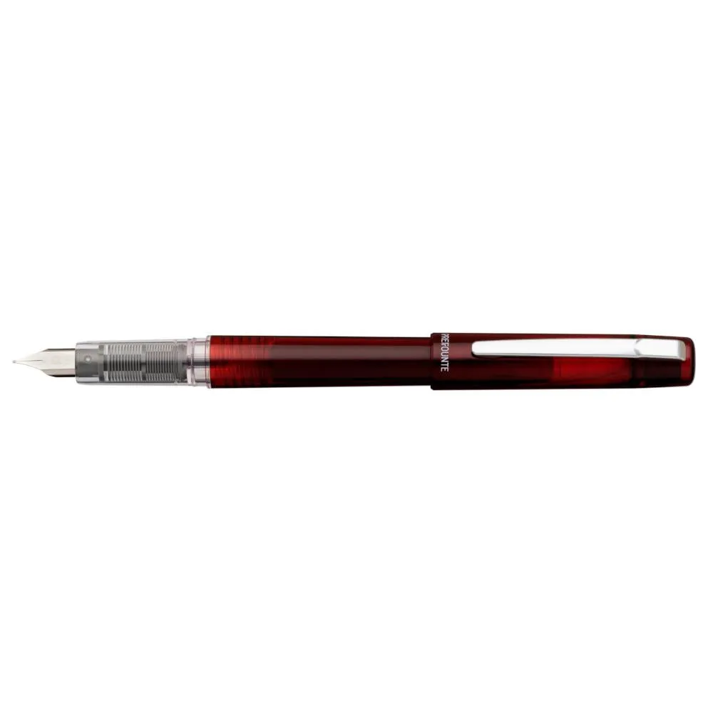 Platinum Prefounte Fountain Pen, Crimson Red, Medium Nib