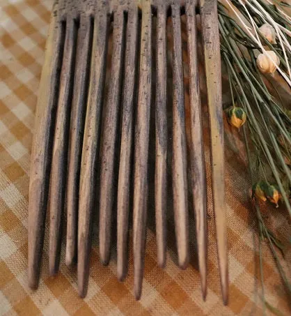 Primitive Flax Comb Homespun Towel Gathering Unique