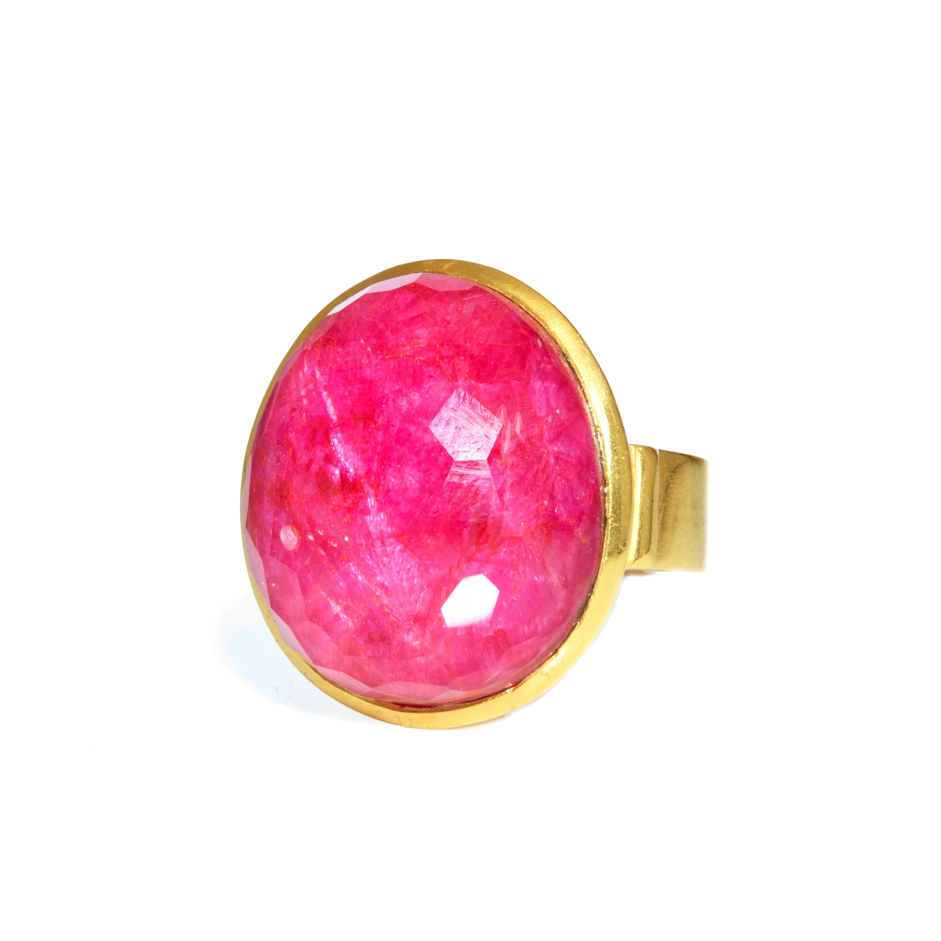 RIng - Gumdrop Ruby Red Adjustable Ring