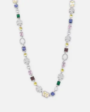 Saint Morta Iced Candy Chain Multi/Iced White Gold