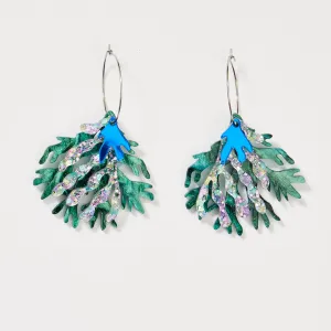 Seaweed Earrings - Emerald / Mermaid