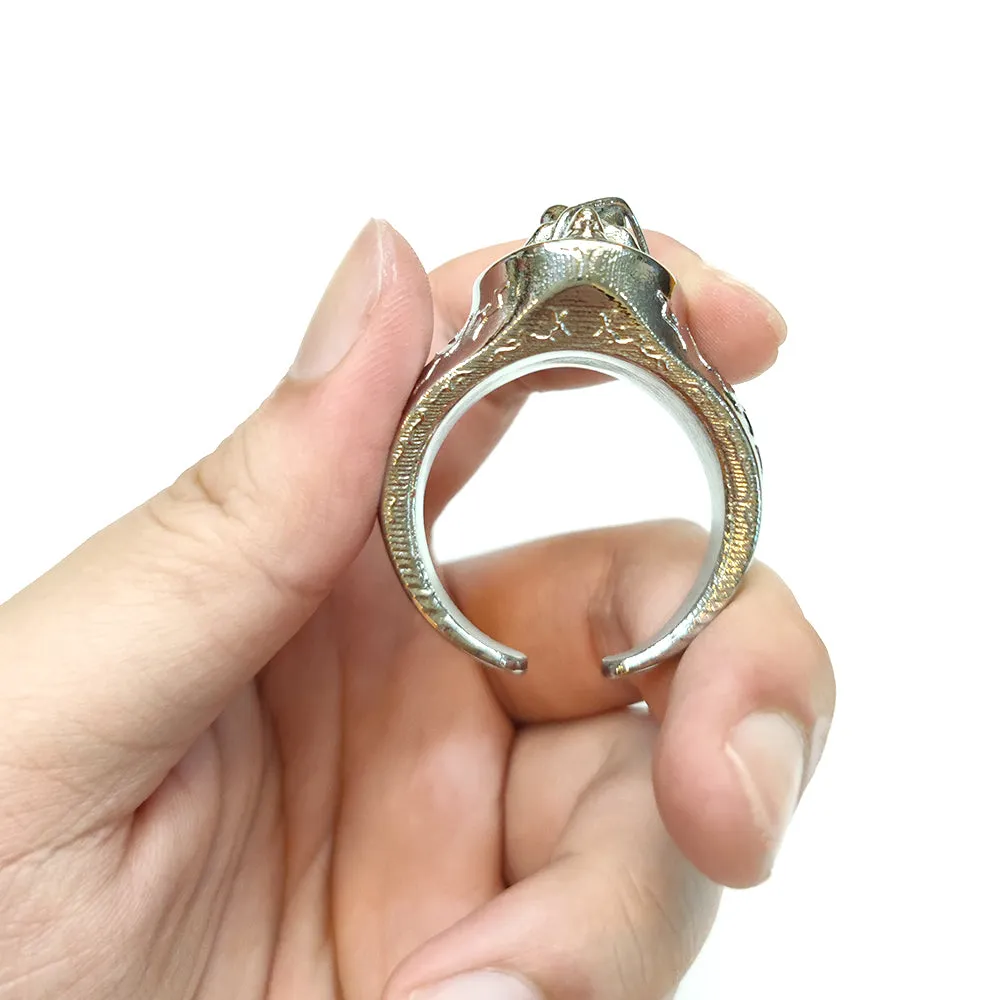 Sure, a suitable optimized title for this e-commerce product could be: Stainless Steel Male Cock Ring for Enhanced Sensation.