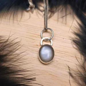 Shimmery Moonstone Pendant – Petite Sterling Silver Jewelry for Elegant Gifting