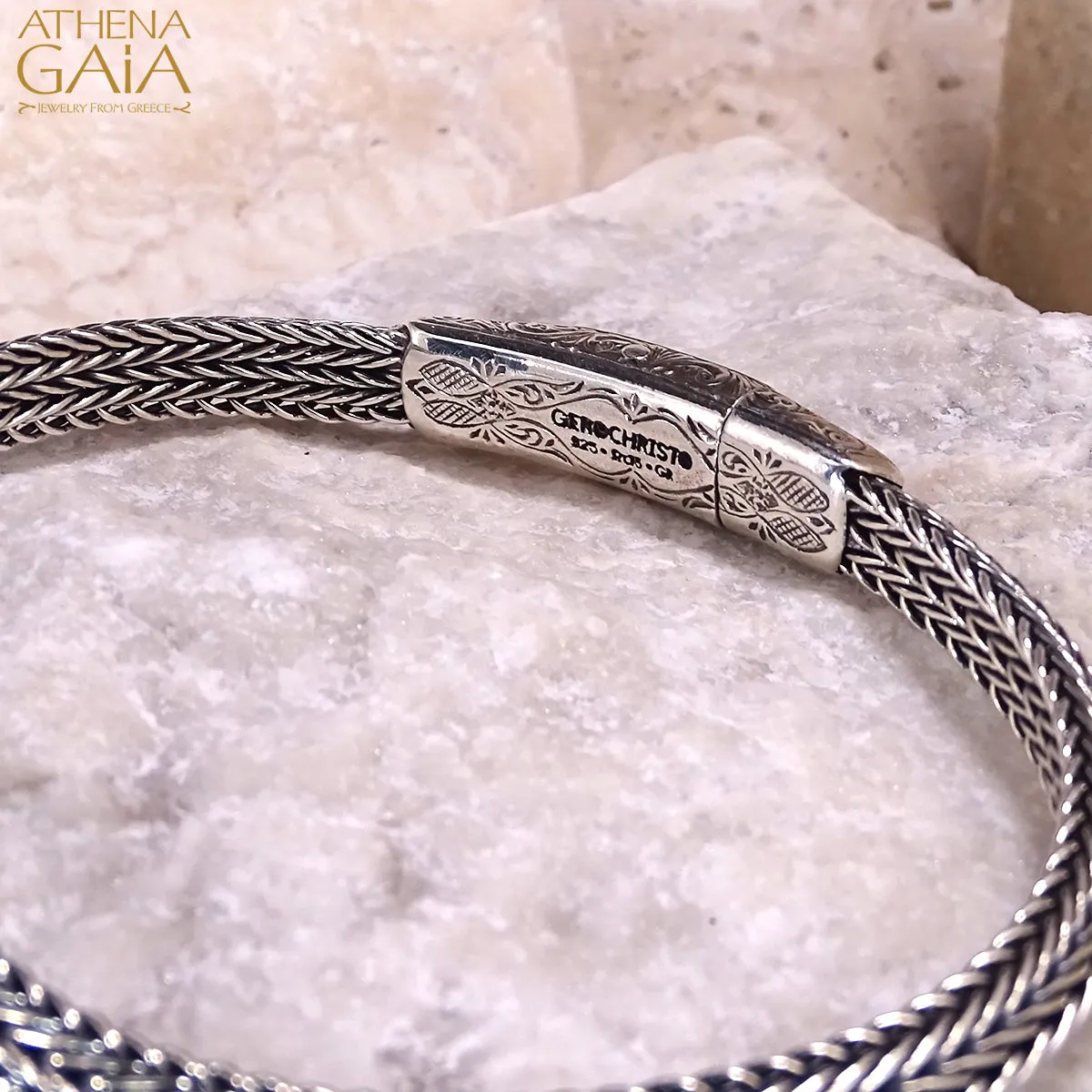 Silver Flat Base Strap Bracelet