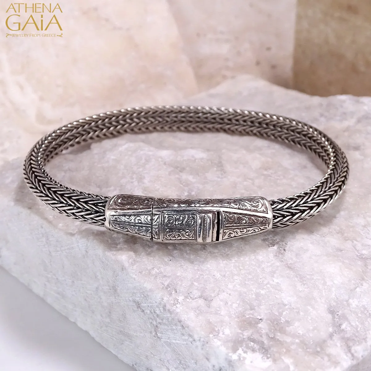 Silver Flat Base Strap Bracelet