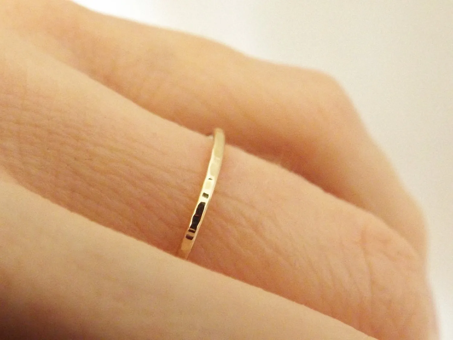 Slim Solid Gold Stacking Ring, Textured Rings, Simple Ring, Minimalist Ring, Notched Ring, Slim Stacking Rings, Solid Gold Ring, Rings, Gift