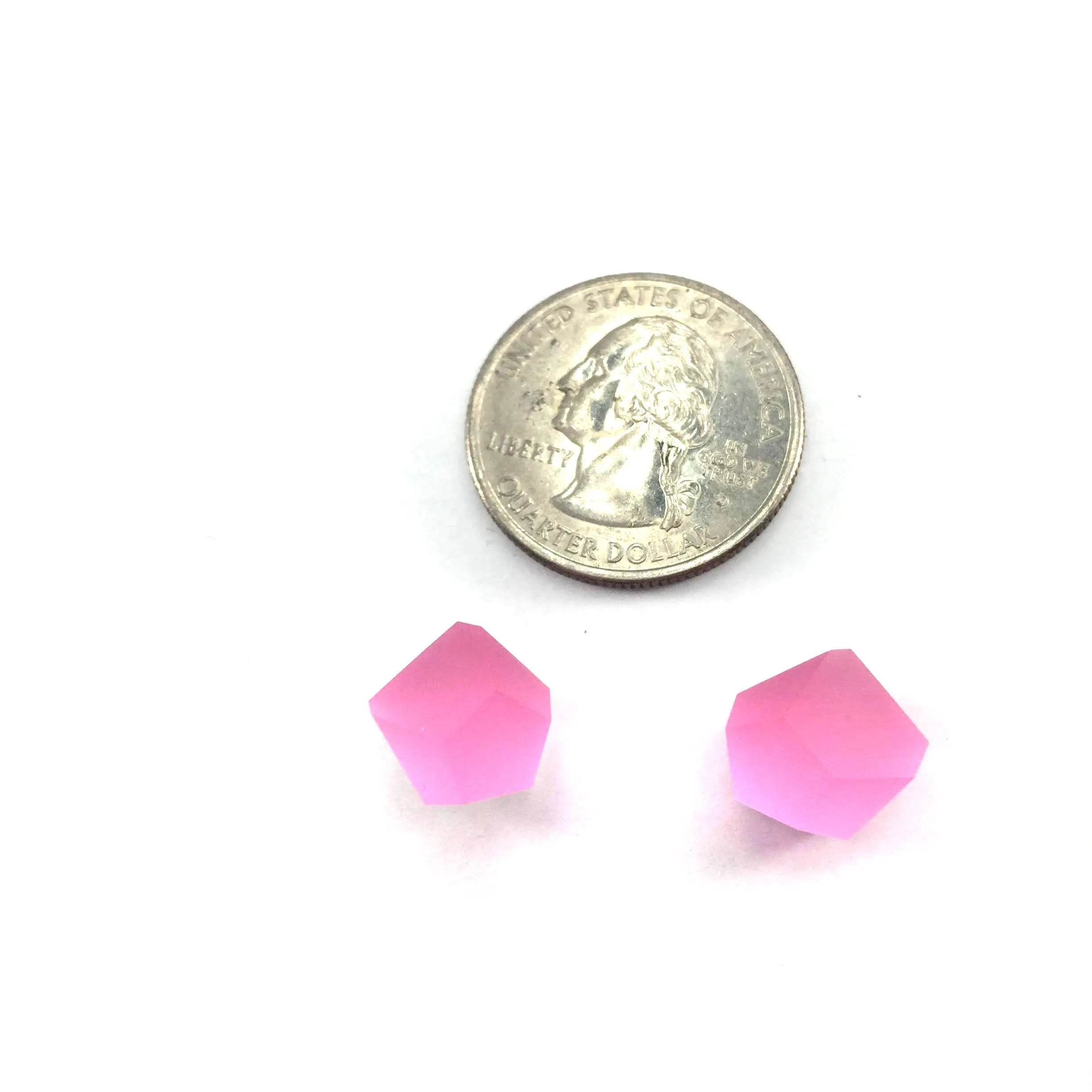 Small Baby Pink Crystal Stud