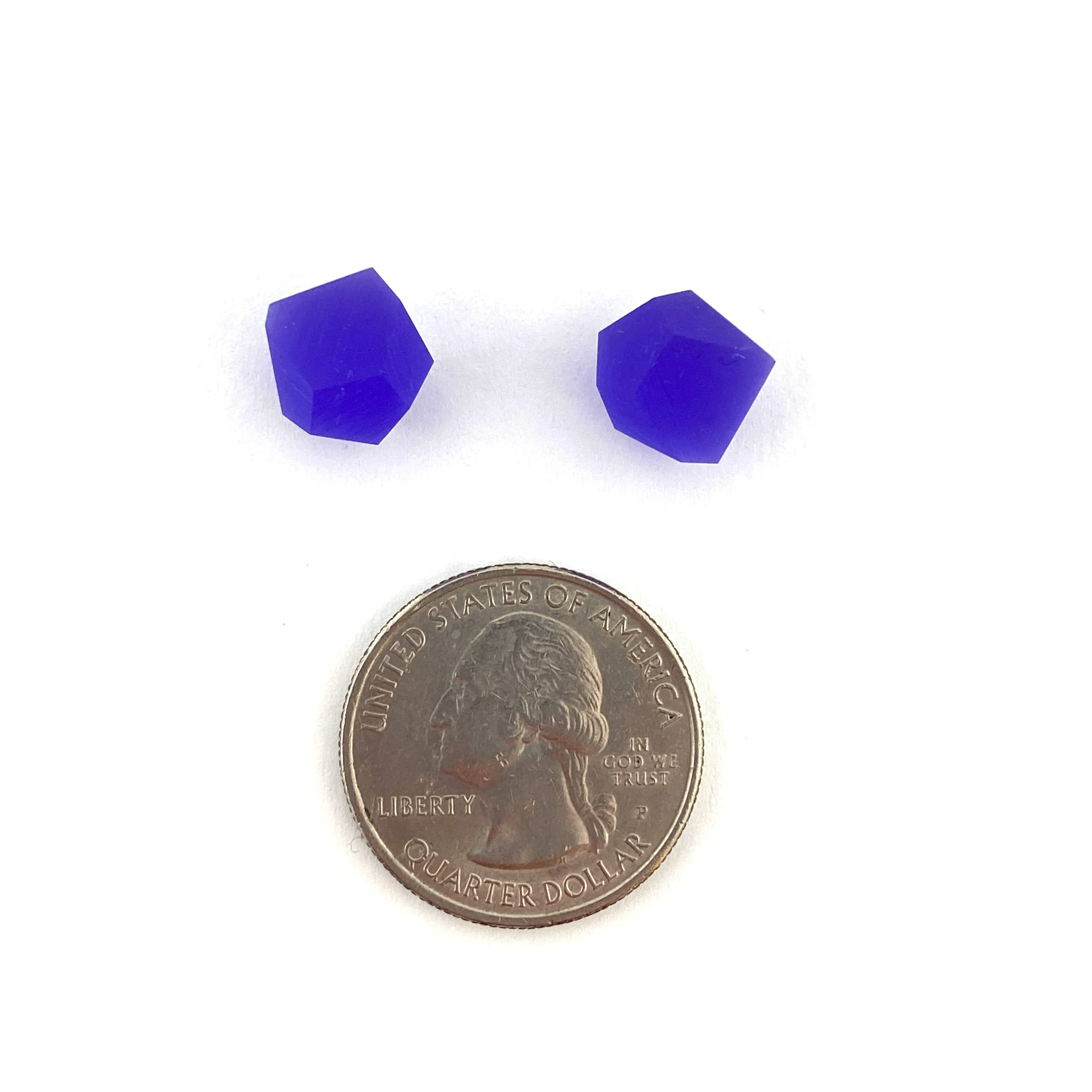 Small Purple Crystal Studs