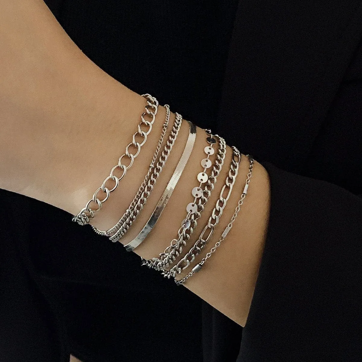 Snake 8 pcs chain bracelet