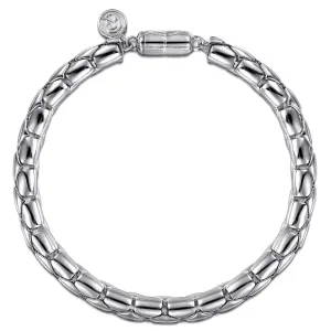 Sterling Silver Tubular Chain Bracelet