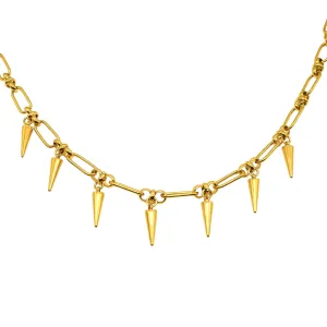 Temptress Gold Spike Chain Choker