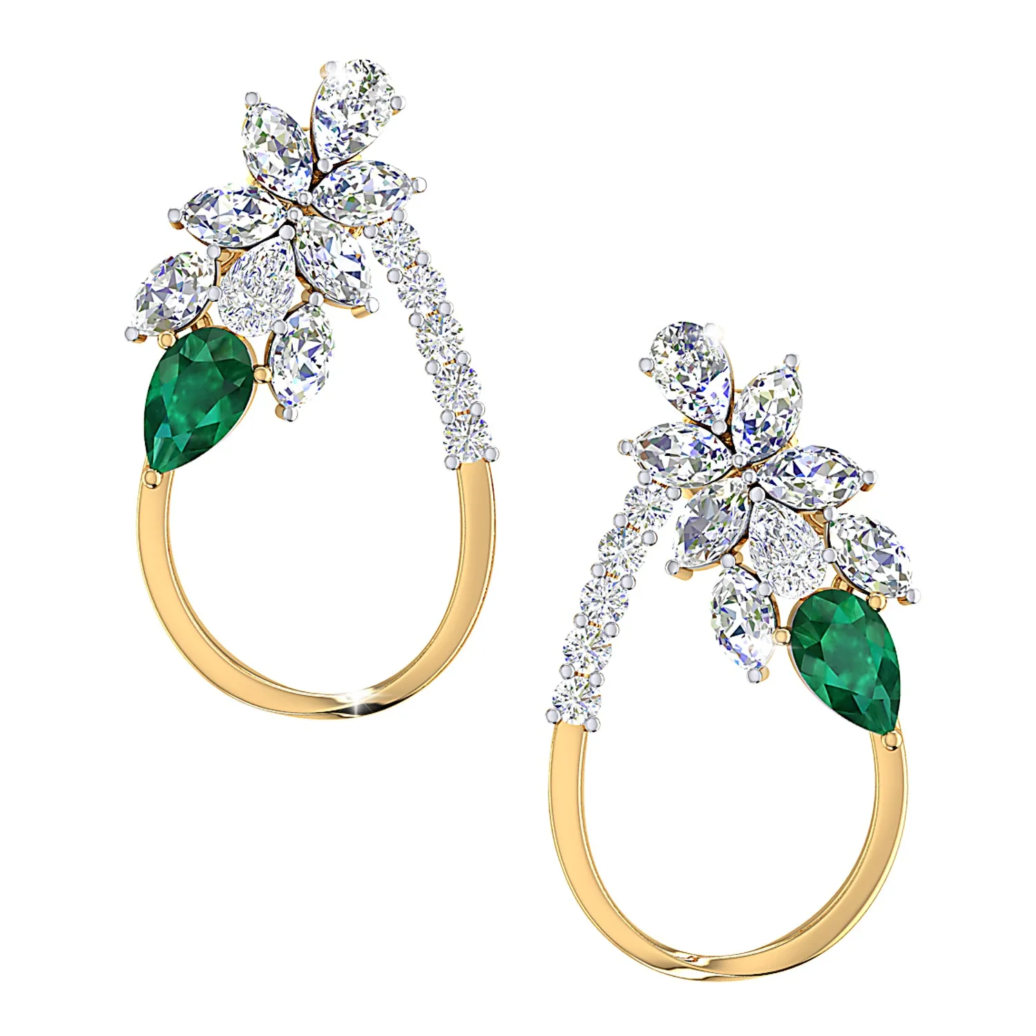 THE WHISPERING WOODS EMERALD STUDS