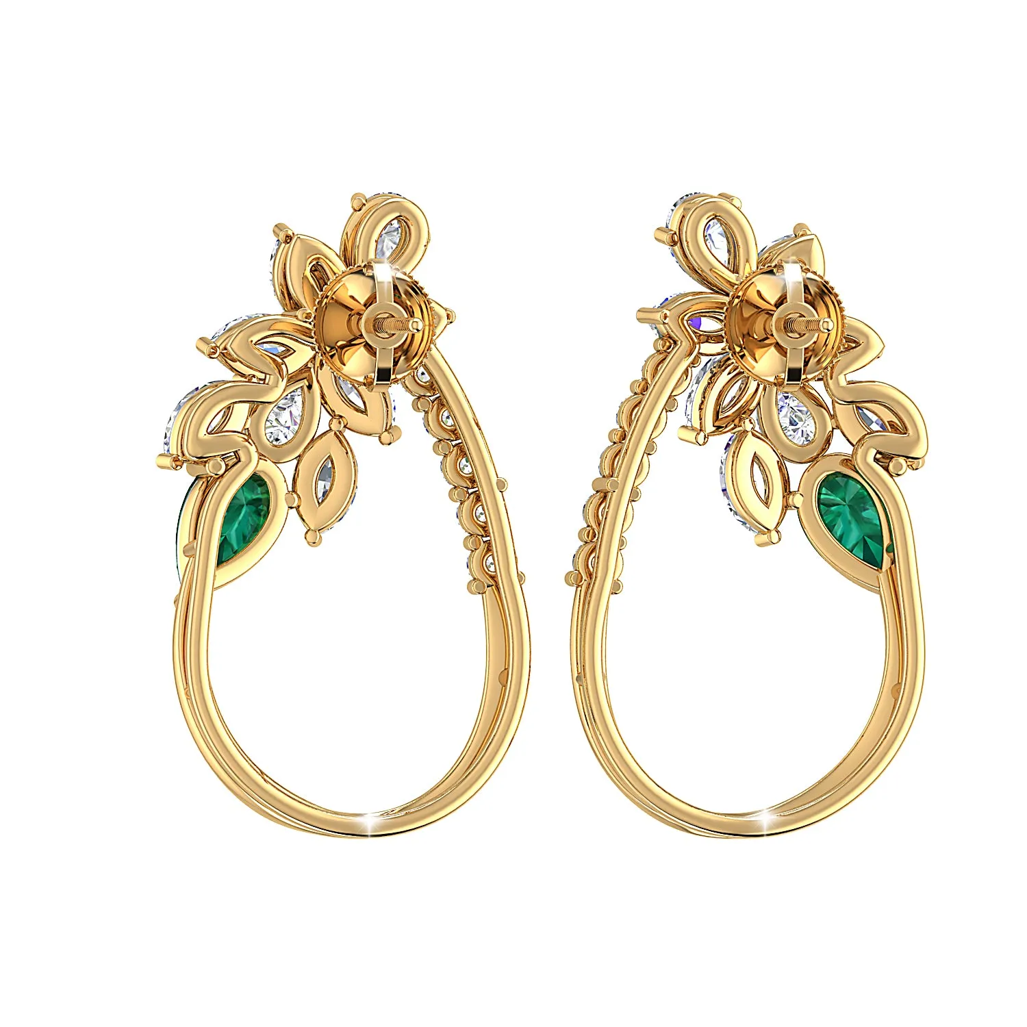 THE WHISPERING WOODS EMERALD STUDS