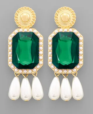 Titanic Earrings Emerald