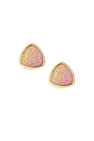 Triangle Stud Druzy Earrings