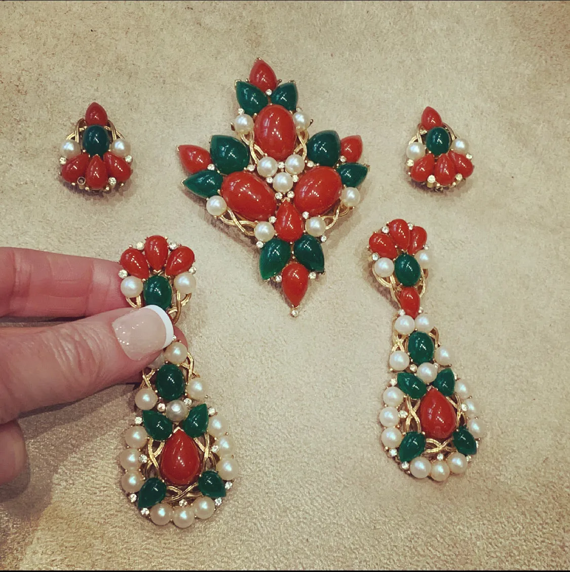 Trifari Kashmir Collection smaller Earrings