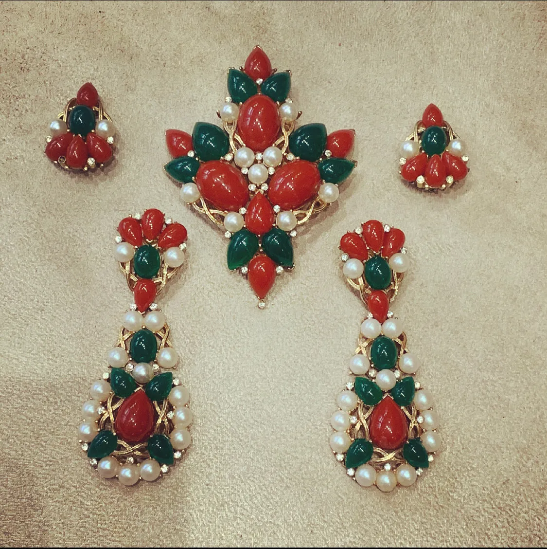 Trifari Kashmir Collection smaller Earrings