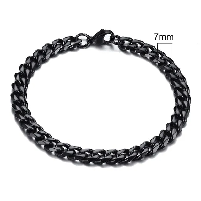 Vnox Men's Chunky Curb Chain Bracelet