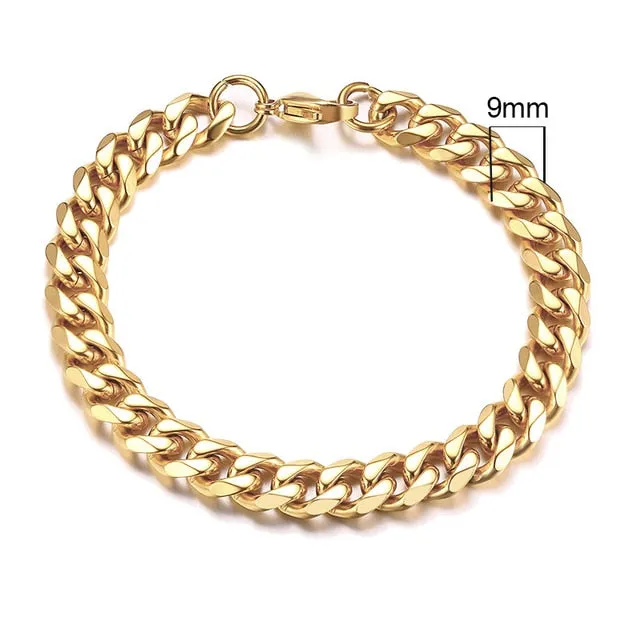 Vnox Men's Chunky Curb Chain Bracelet