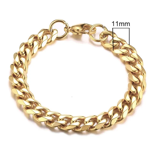 Vnox Men's Chunky Curb Chain Bracelet