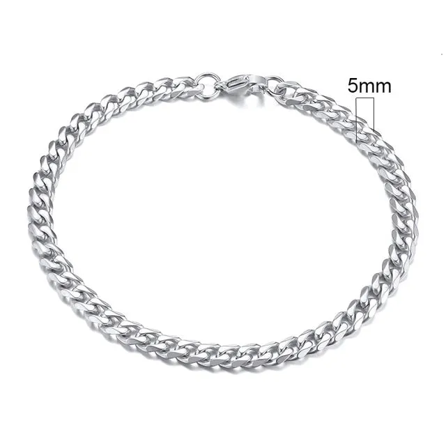 Vnox Men's Chunky Curb Chain Bracelet