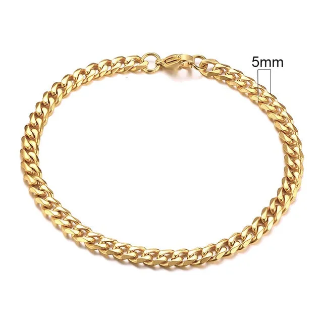 Vnox Men's Chunky Curb Chain Bracelet