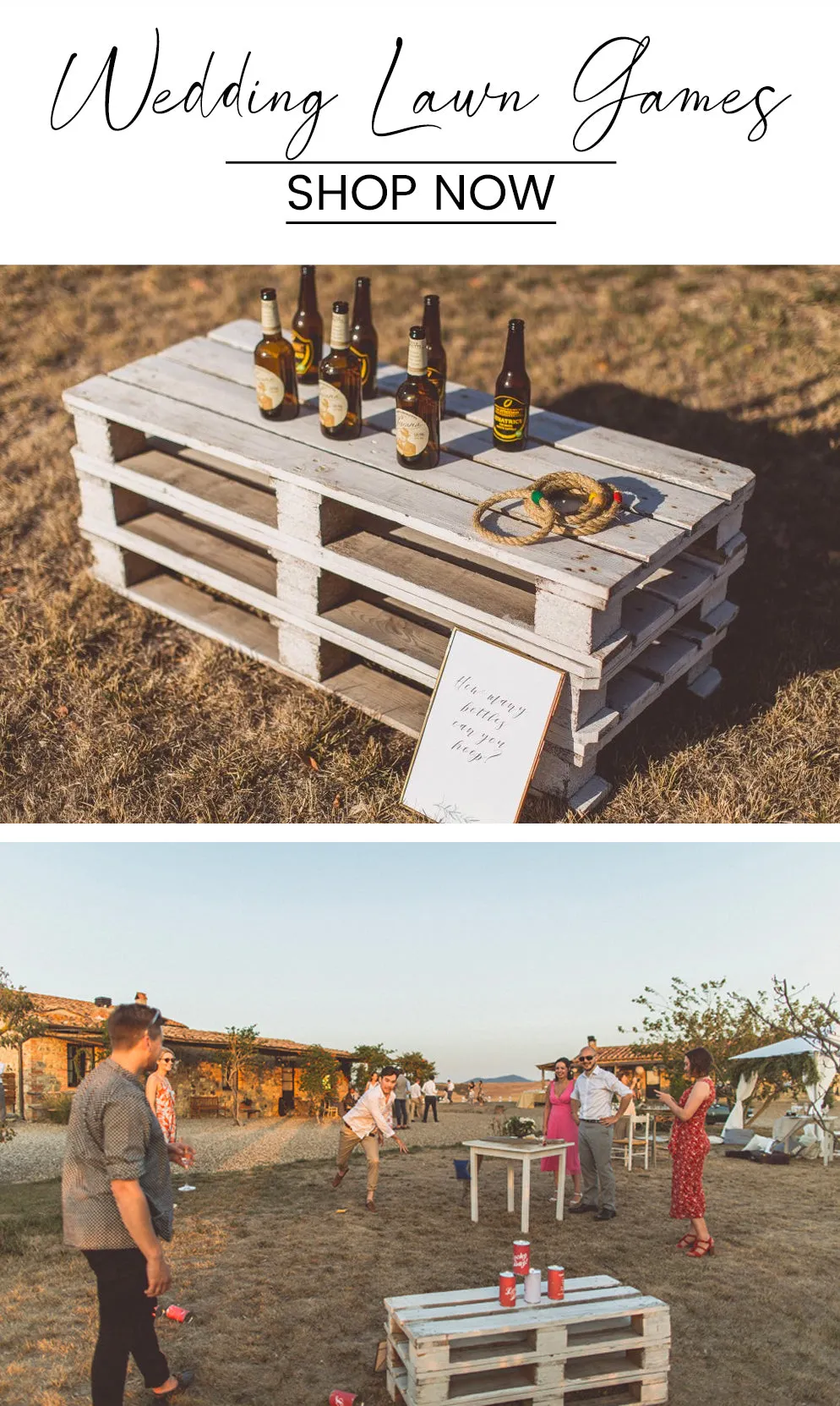 Wedding Garden Games - Wooden Ring Toss / Hoopla