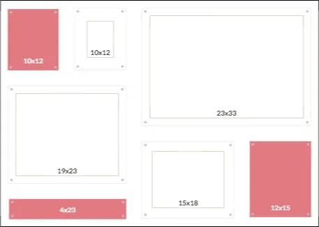 WS Gallery: Mondrian 59" Double Panel Frames